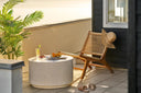 Garten Beistelltisch Velkara- Steinoptik Sand