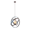 Pendelleuchte Orvion – 1 Leuchte mit Sphären-Design aus Metall in Schwarz