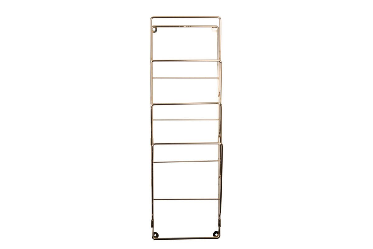 Magazinhalter Lino – Wandregal aus Draht in Gold