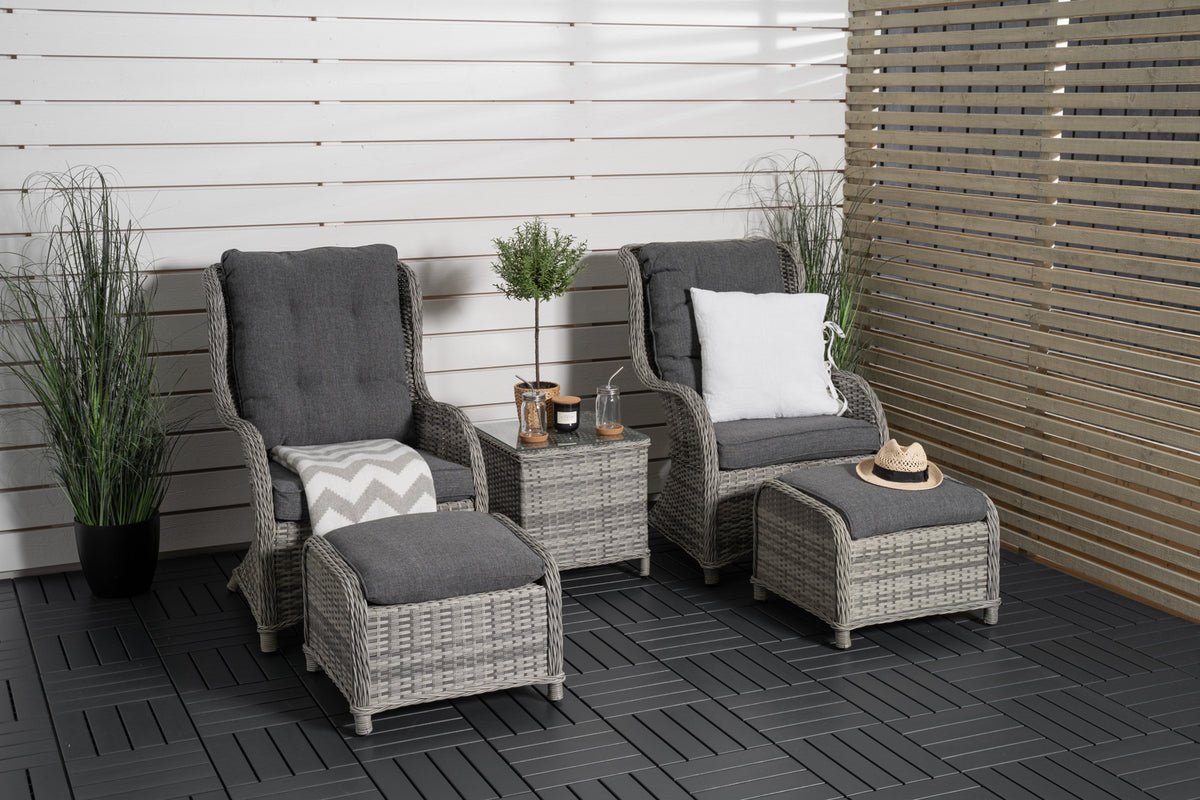 Garten Loungeset Tarell – 3-teiliges Set mit Sesseln & Tisch
