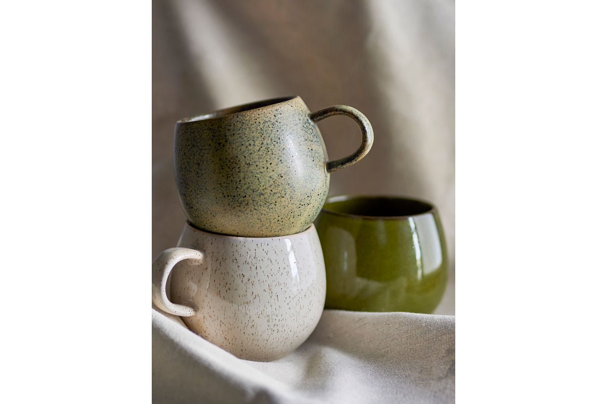 Becher Maison - aus Steingut gefertigt / 3er Set