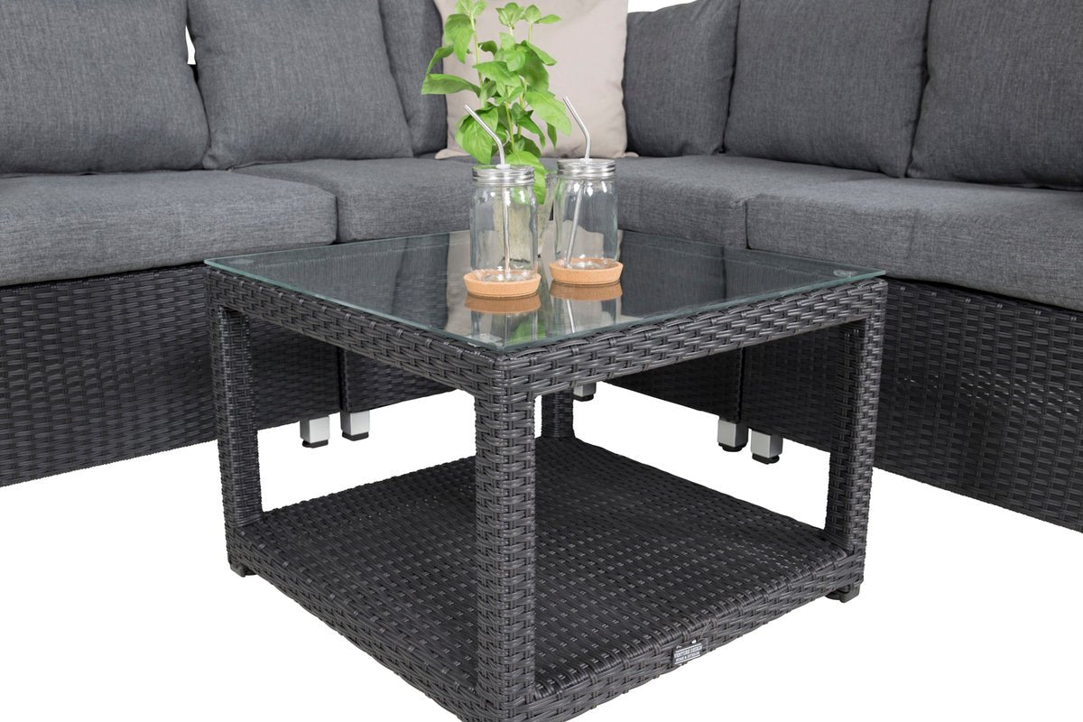 Garten Loungeset Ludwiga - Wahlweise in Natur oder Schwarz