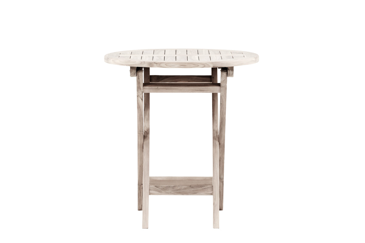 Kaffeetisch Greek -  Ø70 aus Teakholz in Weiß