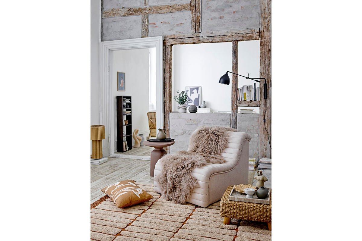 Lounge Sessel Taupe - im modernen Retro Look