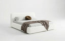 Designer Polsterbett Arosa in Bouclé mit Stauraum