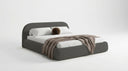 Designer Polsterbett Luma in Bouclé mit Stauraum