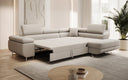 Designer Ecksofa Aston mit Schlaf- und Klappfunktion aus Bouclé