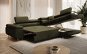 Designer Ecksofa Aston mit Schlaf- und Klappfunktion aus Bouclé