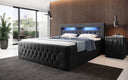 Boxspringbett Menzogna Bouclé mit LED und Stauraum (2 Schubladen)