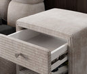 Designer Nachttisch Amy in Cord