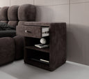 Designer Nachttisch Amy in Cord