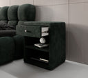 Designer Nachttisch Amy in Cord