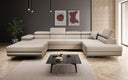 Designer Sofa Lago mit Schlaf - und Klappfunktion in Bouclé