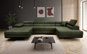 Designer Sofa Lago mit Schlaf - und Klappfunktion in Bouclé