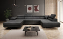 Designer Sofa Lago mit Schlaf - und Klappfunktion in Bouclé
