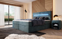 Boxspringbett Sejour mit LED u. Stauraum in Cord