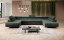 Designer Sofa Taormina mit Schlaf- und Klappfunktion in Cord