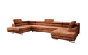 Designer Sofa Taormina mit Schlaf- und Klappfunktion in Cord
