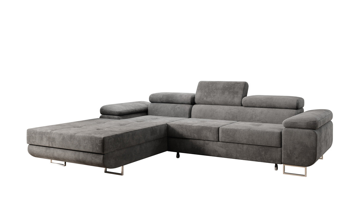 Designer Sofa Calvera mit Schlaf- und Klappfunktion in Cord