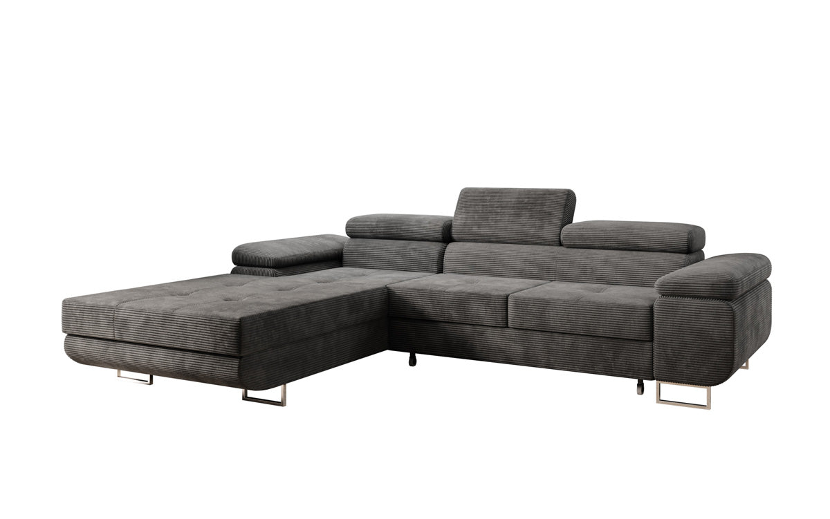 Designer Sofa Calvera mit Schlaf- und Klappfunktion in Cord