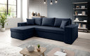 Designer Ecksofa Denver Kunstleder mit Schlaf- und Klappfunktion