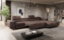 Designer Ecksofa Calvera Maxi mit Schlaf- und Klappfunktion in Cord