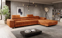 Designer Ecksofa Calvera Maxi mit Schlaf- und Klappfunktion in Cord
