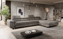 Designer Ecksofa Calvera Maxi mit Schlaf- und Klappfunktion in Cord