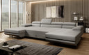 Designer Sofa Calvera U mit Schlaf- und Klappfunktion in Bouclé
