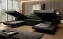 Designer Sofa Calvera U mit Schlaf- und Klappfunktion in Bouclé