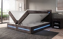 Boxspringbett Lara mit Stauraum und LED in Cord