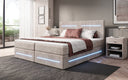 Boxspringbett Lara mit Stauraum und LED in Cord