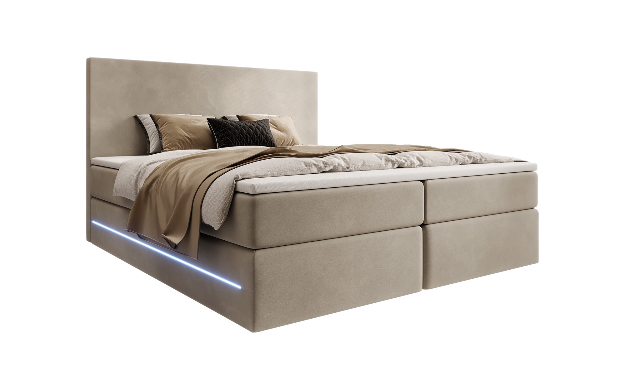 Boxspringbett Voyage mit LED u. Stauraum