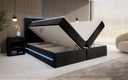 Boxspringbett Voyage mit LED u. Stauraum in Samt