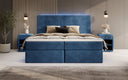 Boxspringbett Voyage mit LED u. Stauraum in Samt