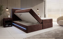 Boxspringbett Voyage mit LED u. Stauraum in Samt