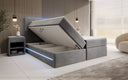 Boxspringbett Voyage mit LED u. Stauraum in Samt