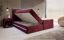 Boxspringbett Voyage mit LED u. Stauraum in Samt