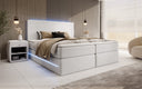 Boxspringbett Voyage mit LED u. Stauraum in Samt
