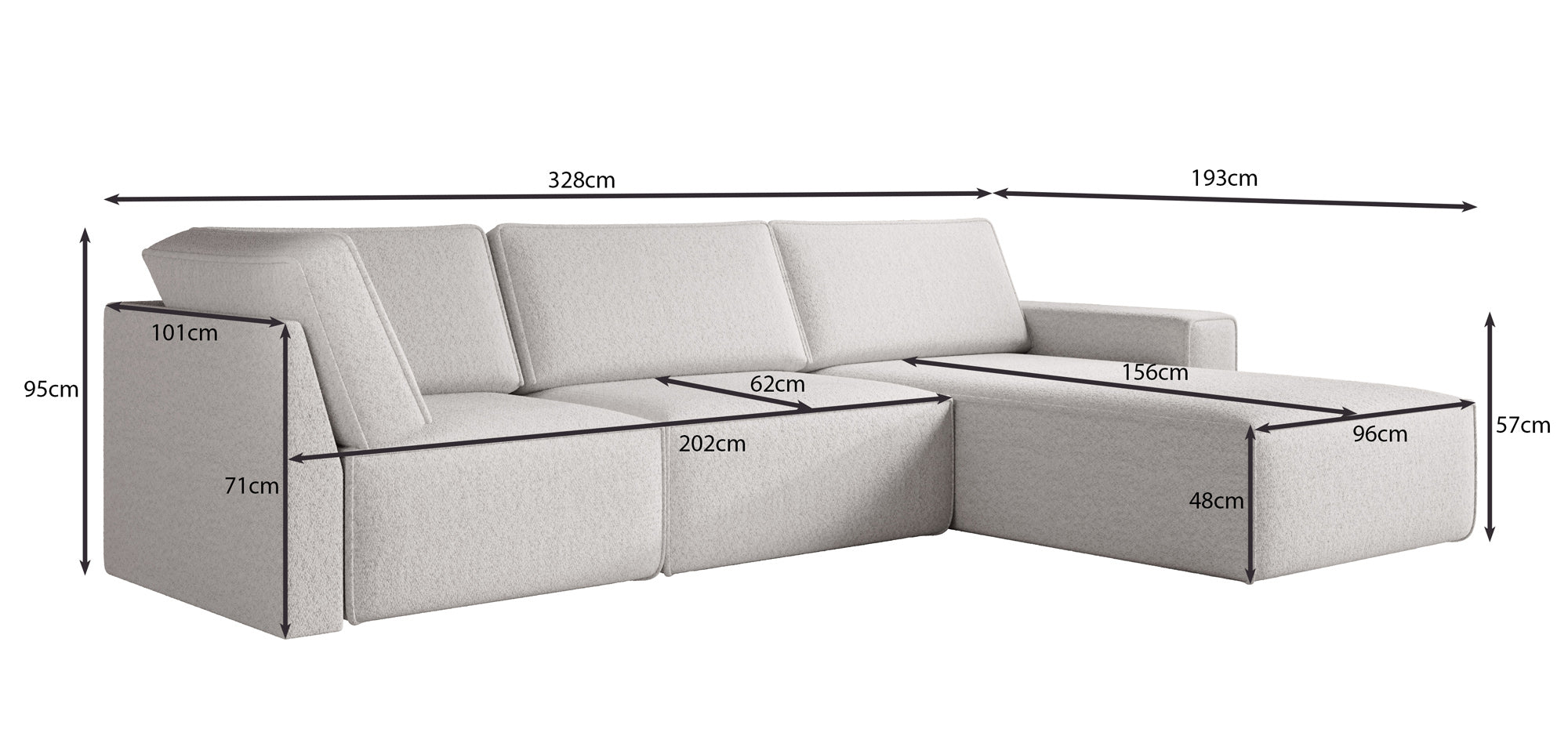 Modulares Ecksofa Yuma I aus Cord