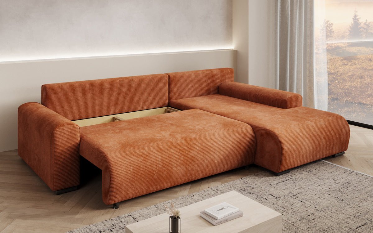 Designer Sofa Hanna mit Schlaffunktion und Stauraum