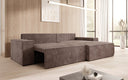 Designer Ecksofa Corino in Cord mit Schlaf- und Klappfunktion