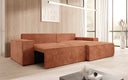 Designer Ecksofa Corino in Cord mit Schlaf- und Klappfunktion
