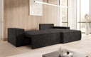 Designer Ecksofa Corino in Cord mit Schlaf- und Klappfunktion
