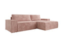 Designer Ecksofa Corino in Cord mit Schlaf- und Klappfunktion