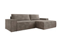 Designer Ecksofa Corino in Cord mit Schlaf- und Klappfunktion