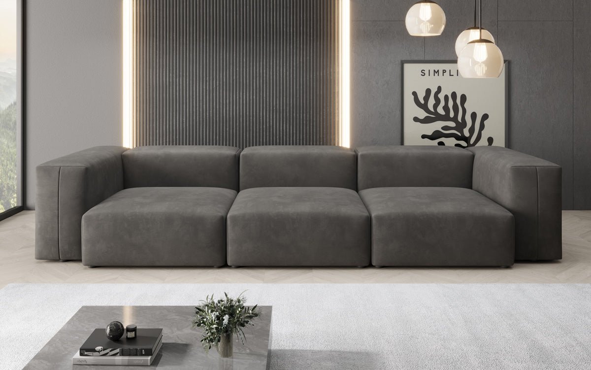 Designer 3 Sitzer Sofa Snug in Samt