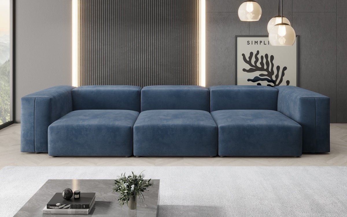 Designer 3 Sitzer Sofa Snug in Samt