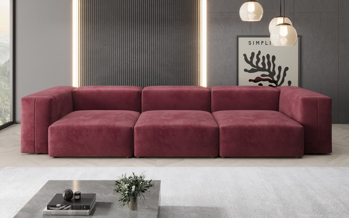 Designer 3 Sitzer Sofa Snug in Samt