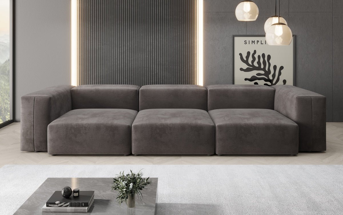 Designer 3 Sitzer Sofa Snug in Samt